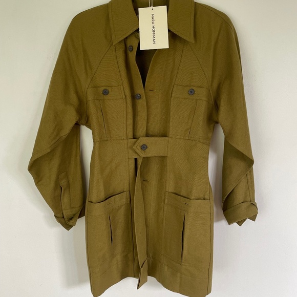 Mara Hoffman Ino Dress Olive Size 00 - Picture 1 of 6